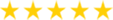 Five yellow stars representing high customer ratings for Rappaport Tax Relief's services in resolving IRS tax issues.